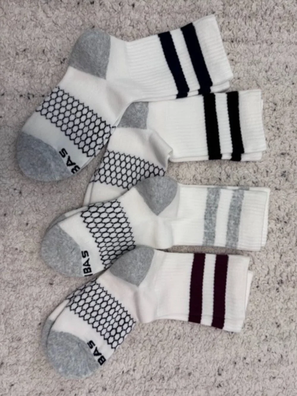 NWT Bombas Women's Vintage Stripes Half Calf Sock 4-Pack  - Small (4-7.5)